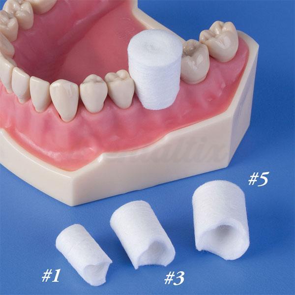 Coupes de rétraction gingivale en coton