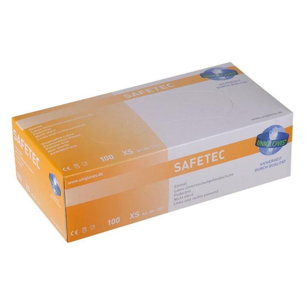 Unigloves® Safetec gants en latex non poudrés - XS (5-6)