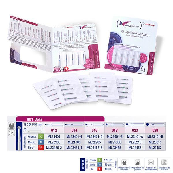 Diamantboor bol 801 MEDICALINE FG (5 st.)