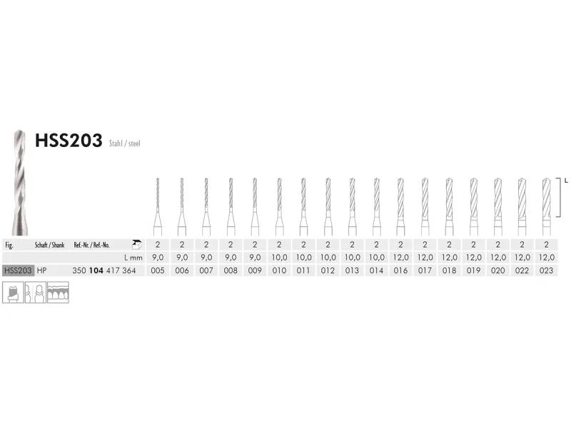 HSS 203 instrument en acier
