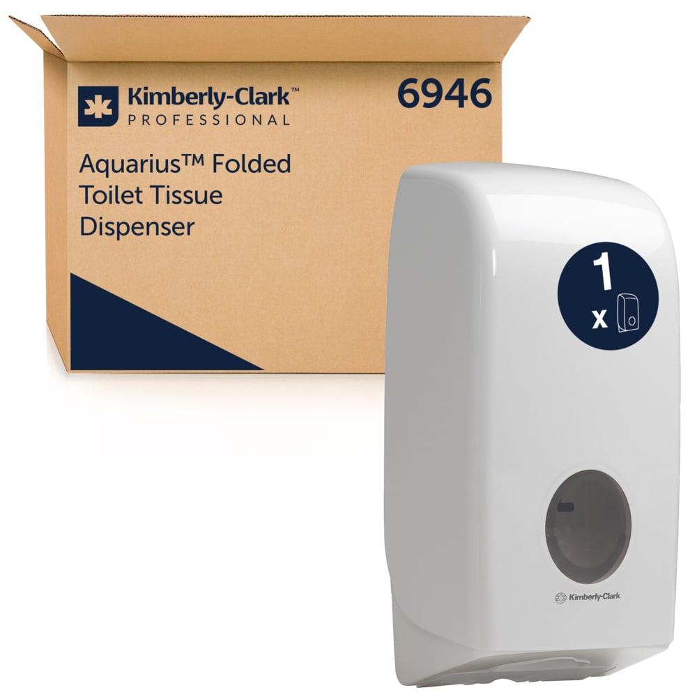 Kleenex Aquarius distributeur de papier toilette plié blanc