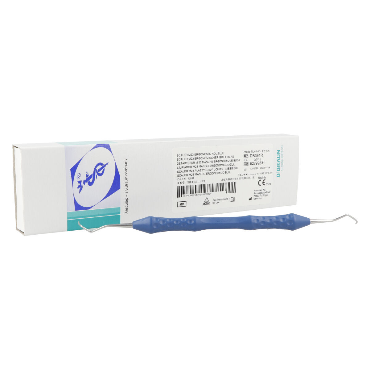 Aesculap Détartreur M23 manche ergonomique (bleu)