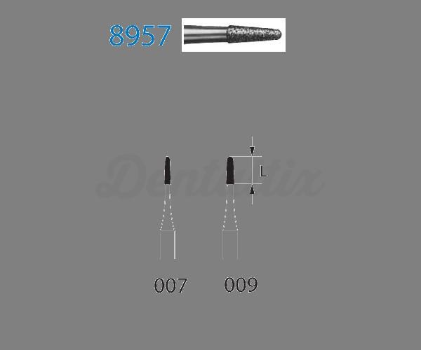 Fraises 8957.314 Diamantées Cylindrique Arrondie FG (5 unités)