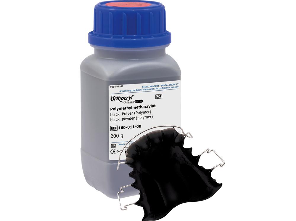 Orthocryl® black-zwart, poeder, 200 g