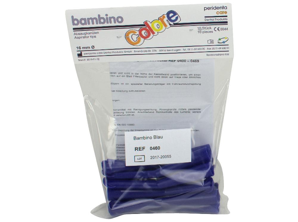 Zuigcanule Bambino blauw 10st