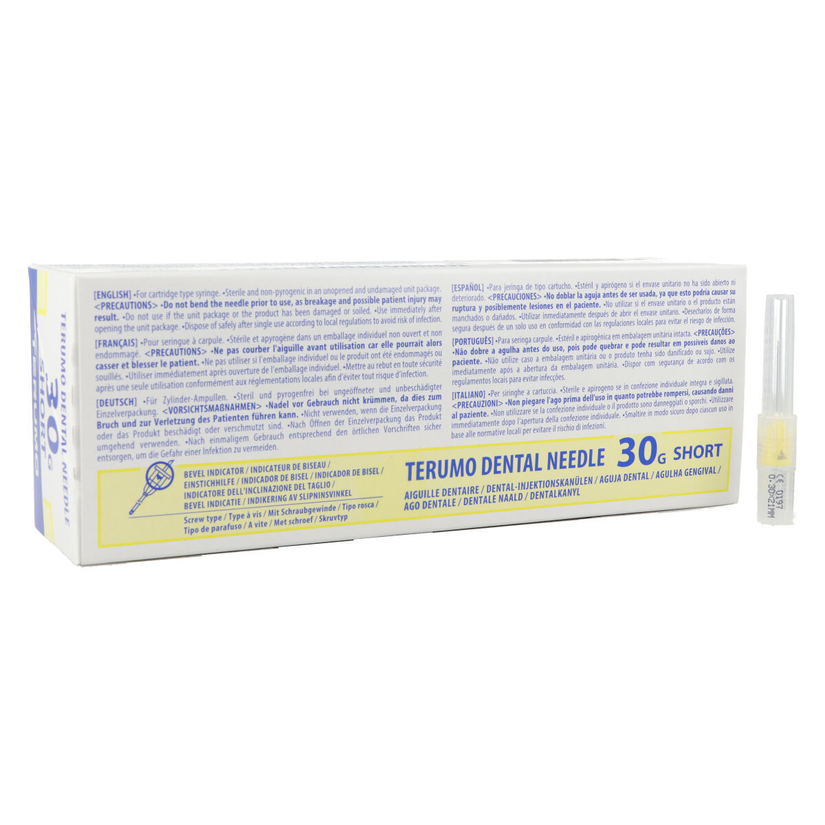 Terumo plastic hub 30G 0,3x21mm courte vert