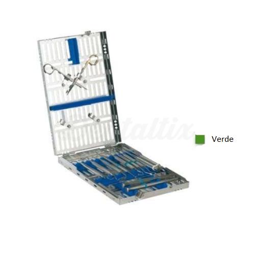 Groene cassette voor 13 instrumenten