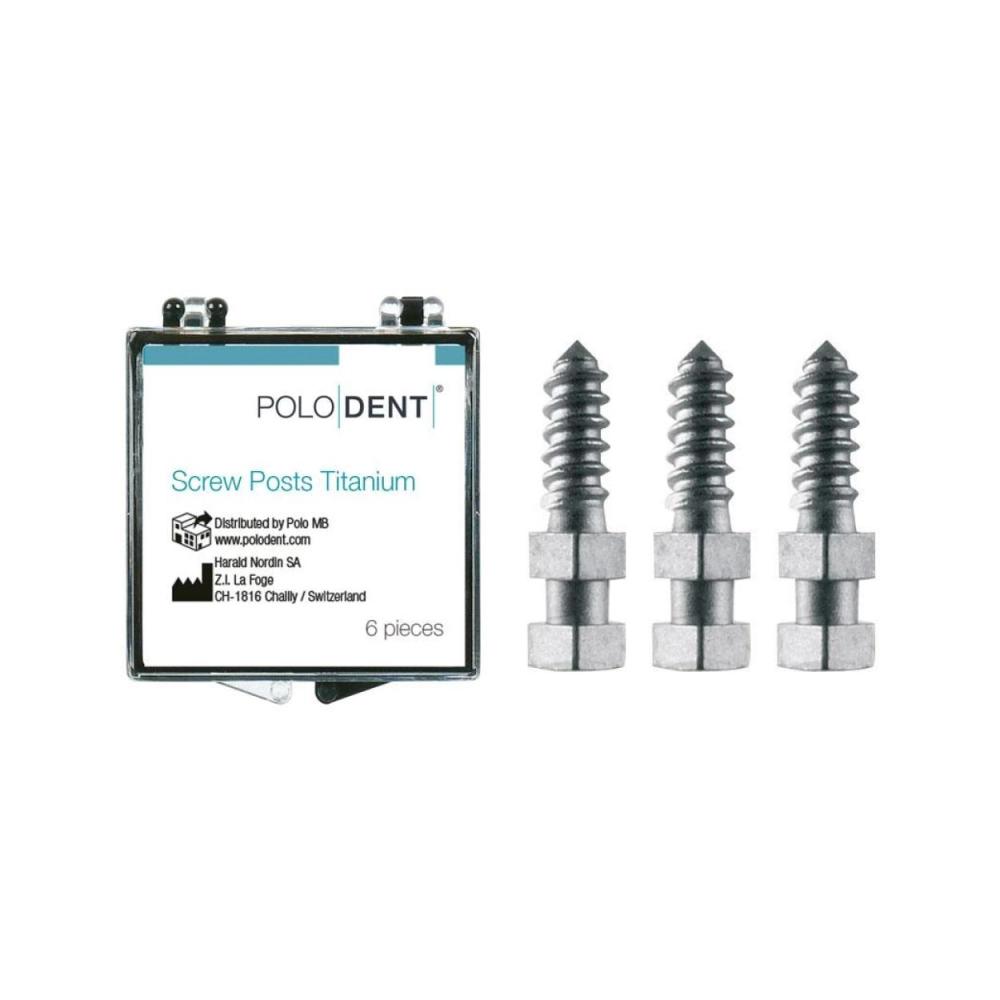 PoloDent screw posts titane S-5 6 pcs