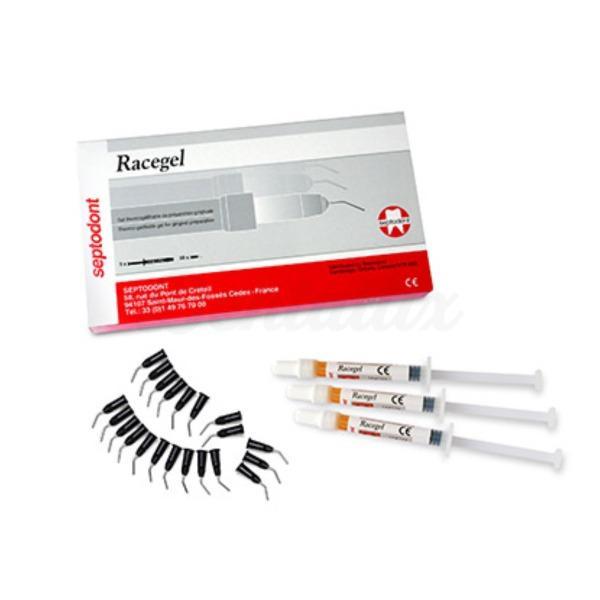 Racegel : Gel gingival hémostatique thermo-gélifiant (3 x 1,4 g + 30 pointes)