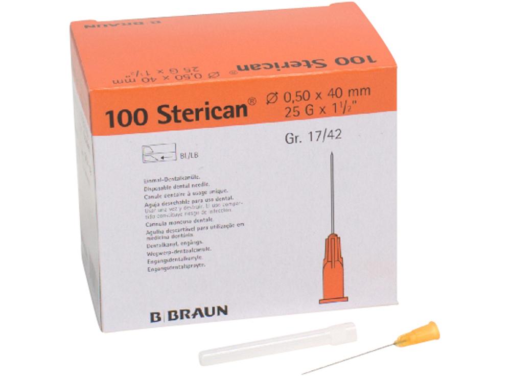 Sterican à usage unique 0,5x40 25G 17/42 100pcs