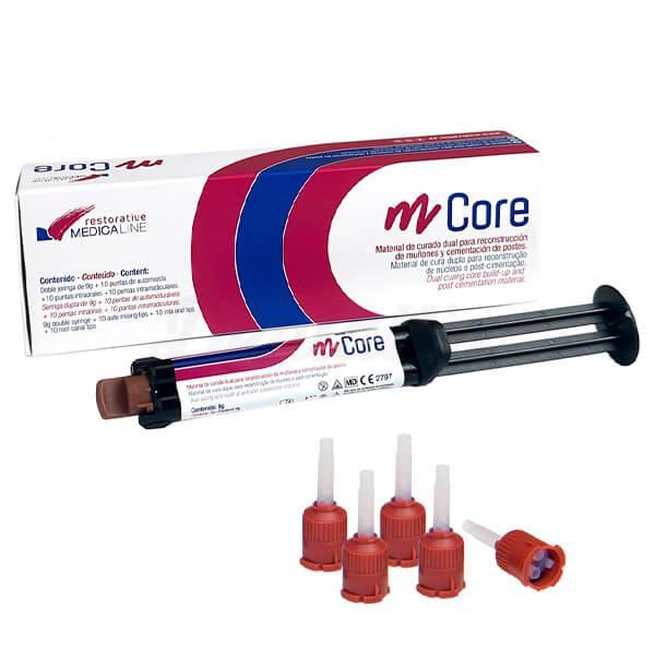 mCore : Matériau à double polymérisation pour faux-moignons et tenons (9 g)