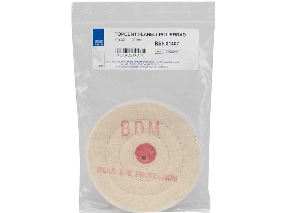 Flanellen polijstschijf 4" 30 100mm St