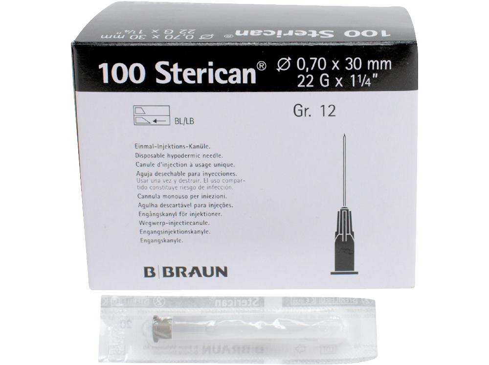 Sterican à usage unique 0,70x30 Gr.12 100p.