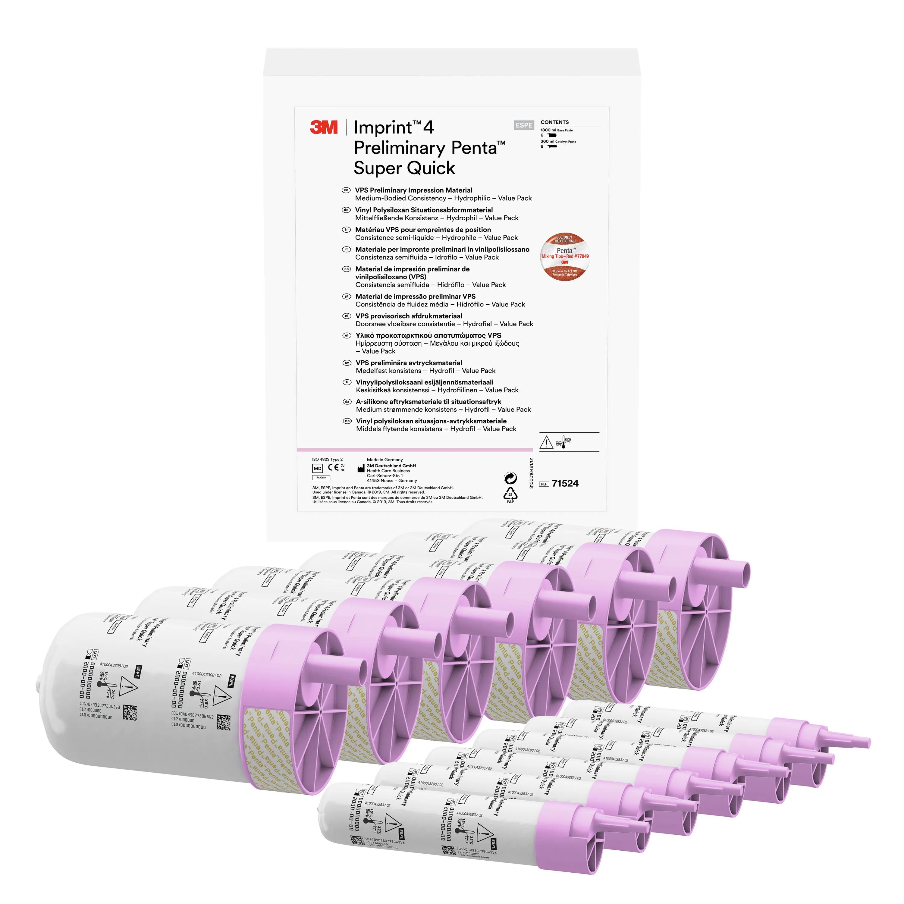 Imprint™ 4 Preliminary Penta™ Super Quick VPS matériau pour empreinte Value pack