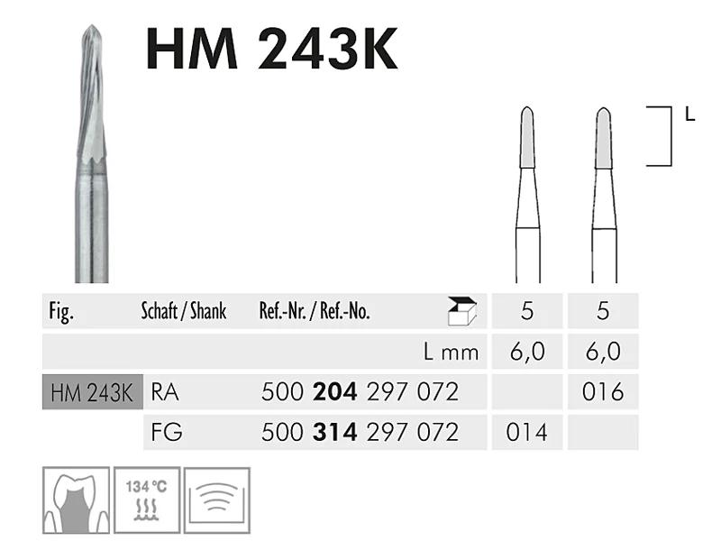 HM 243 K hardmetaalboor
