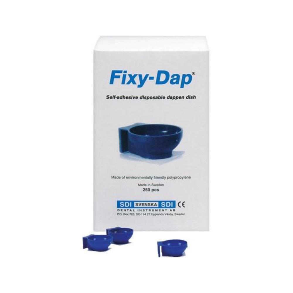 FixyDap™ godets bleus avec une base adhésive