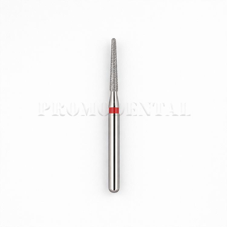 Fraises diamantées FG 198 (850) – Conique arrondi – fin (rouge)