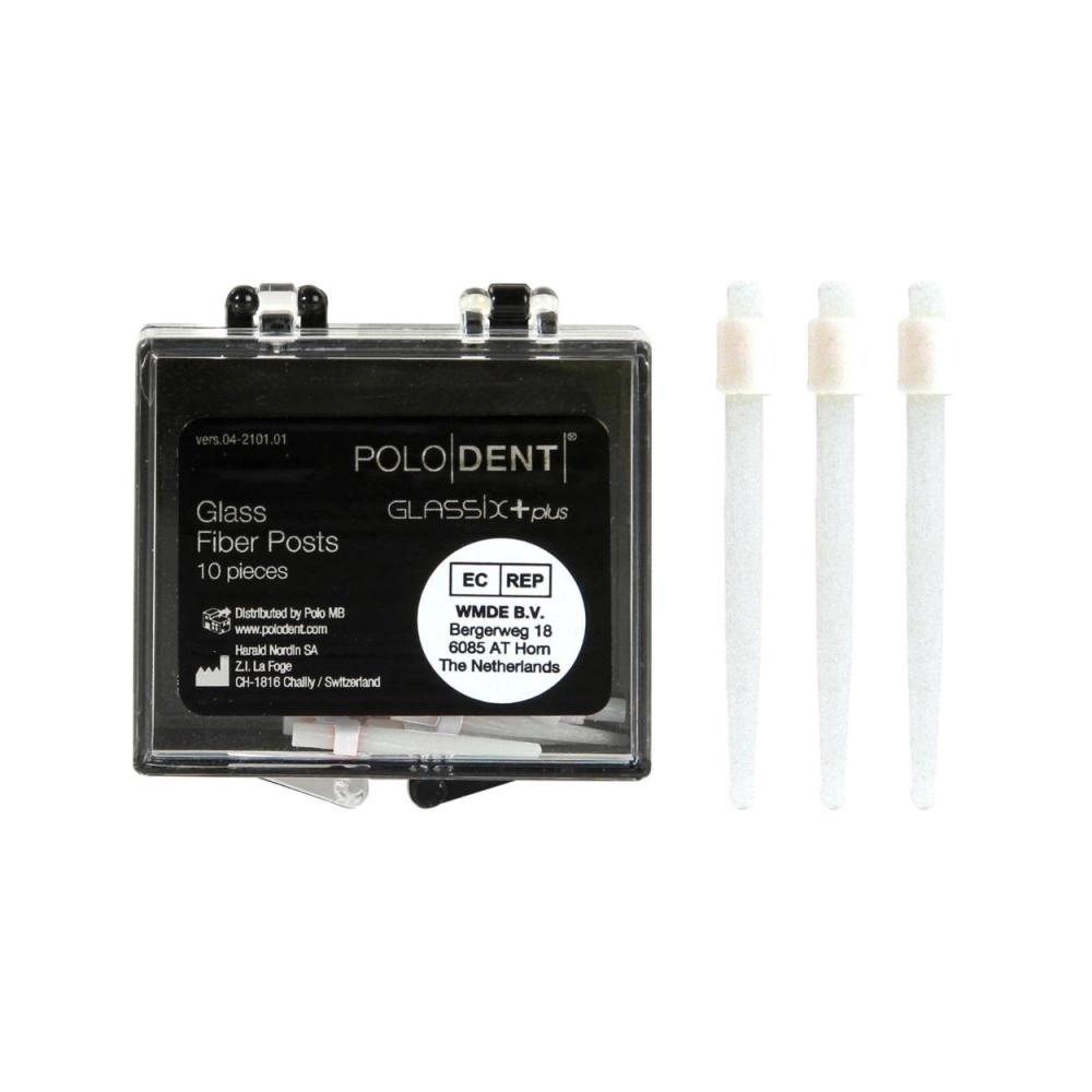 PoloDent Glassix +Plus Fiber Posts no.1 1,2-0,6 mm 10 pcs