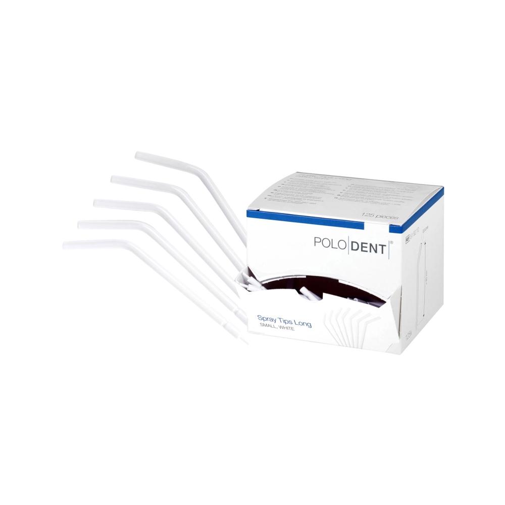 PoloDent Embouts jetables small long blanc 125 pcs
