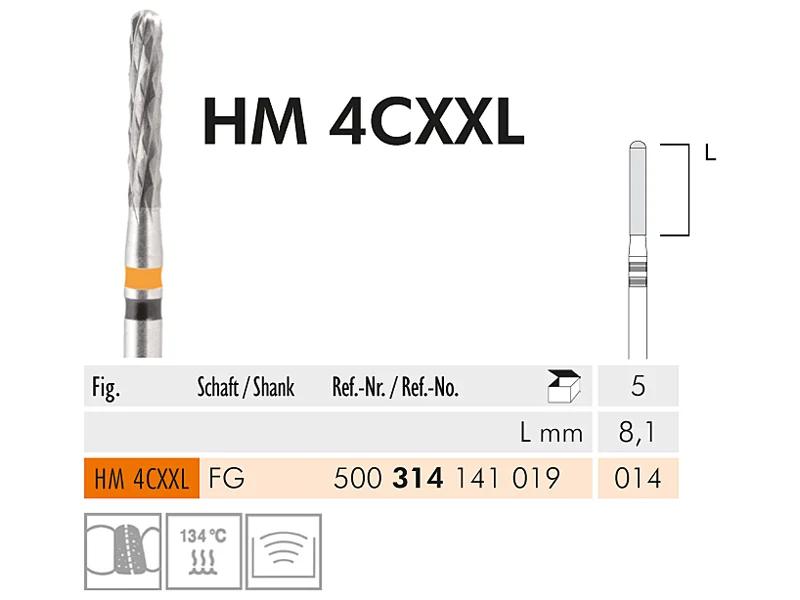 HM 4 CXXL FG 014 fraise en carbure de tungstène