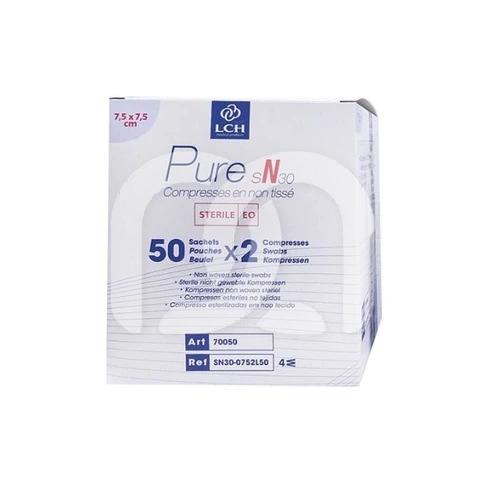 Compresses Steriles Non Tissees 7,5x7,5cm 30G 4 Plis (50x2)