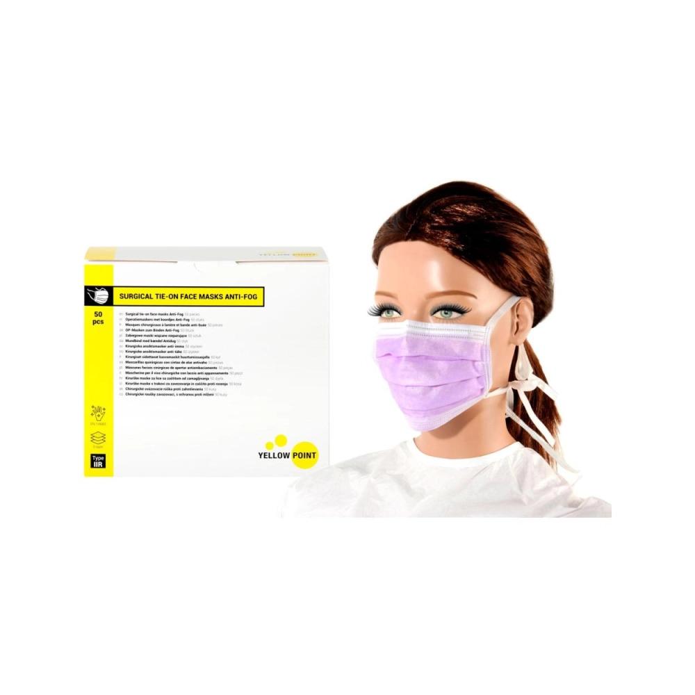 Y.P. masques Type IIR Anti-Fog avec cord. lime 50 pcs