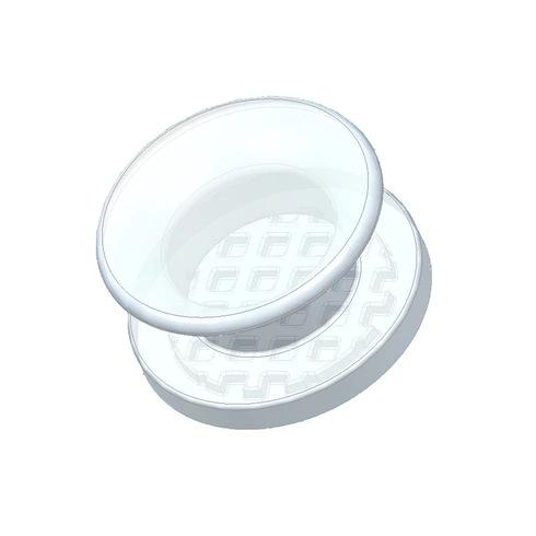 Knop Transparant Keramiek Freddy (10 Stuks)