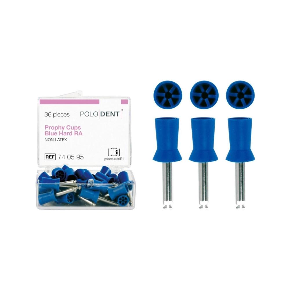 PoloDent Cupules à polir Non Latex blue dure CA 36 pcs