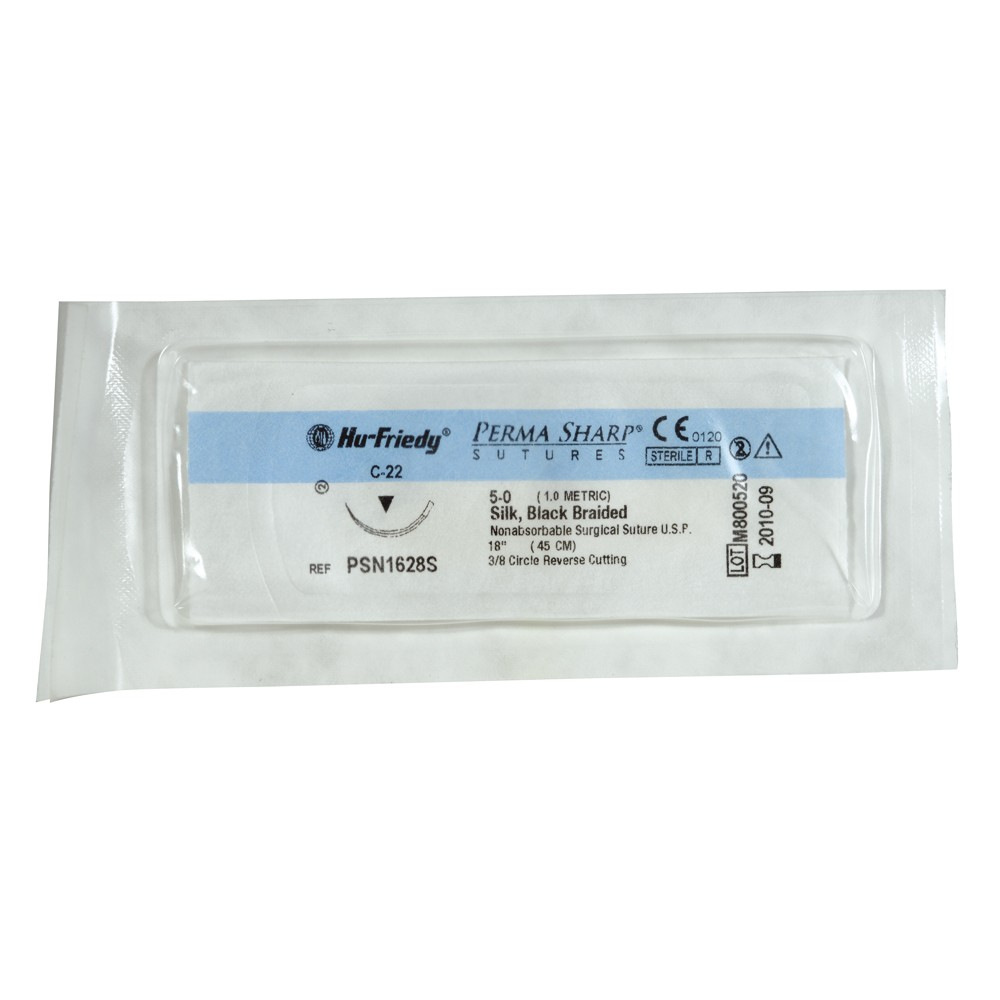 SUTURES PERMA-SHARP POLYESTER - LA BOITE DE 12 UNITES - FIL 3/0