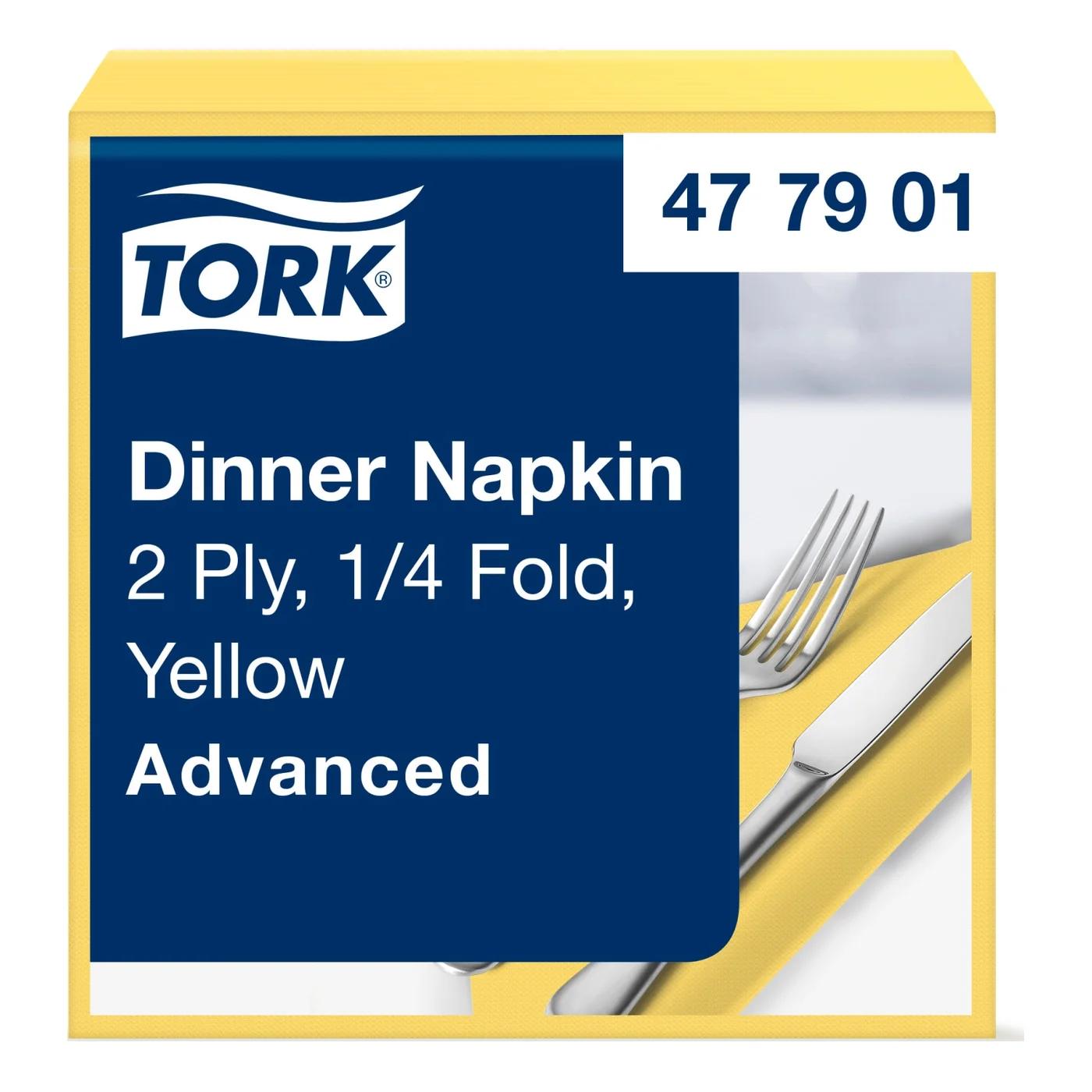 Dinner Napkin 2P 39X39 12X150 Jaune