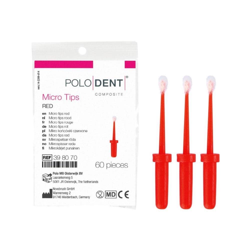 PoloDent Micro Tips rouge 60 pcs
