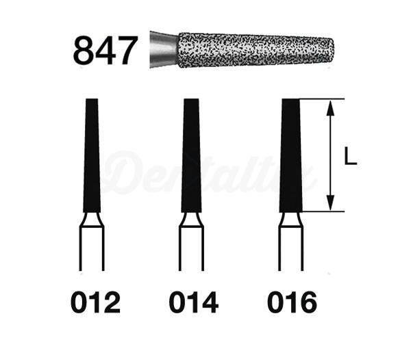 Fraise diamantée 847 pour PM de forme conique (5 pcs)