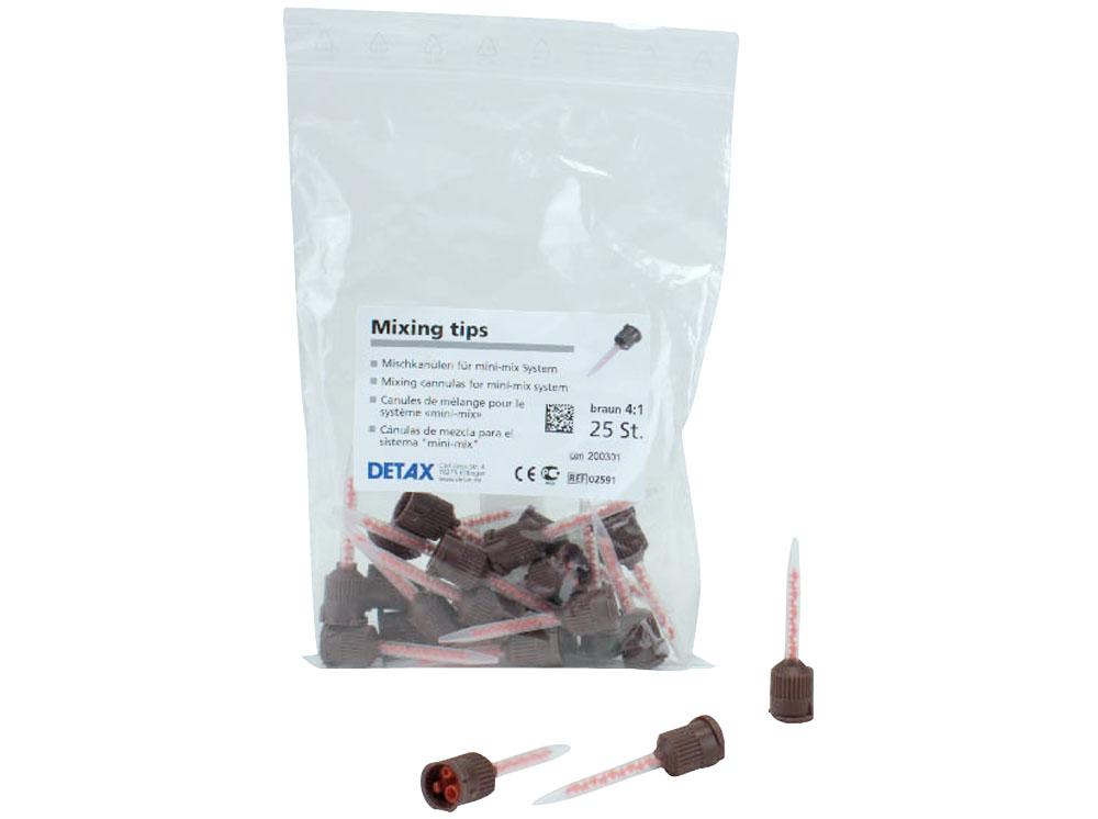 Detax Embouts de mélange 4:1 mini-mix brun