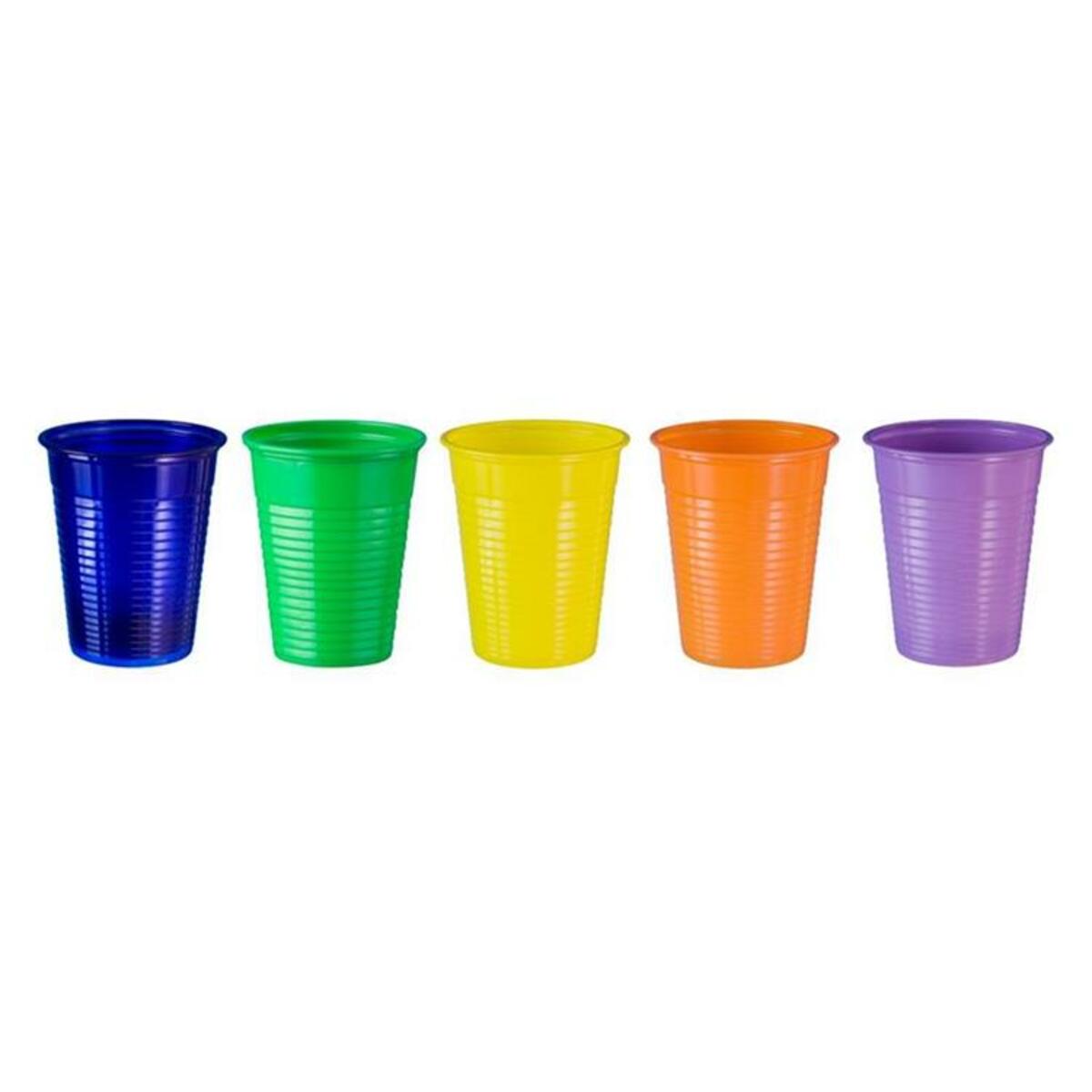 PURE Gobelets en plastique 180ml assortiment