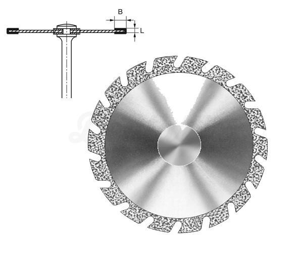 Disque diamanté dentelé pour pièces à main (ø 300 mm)