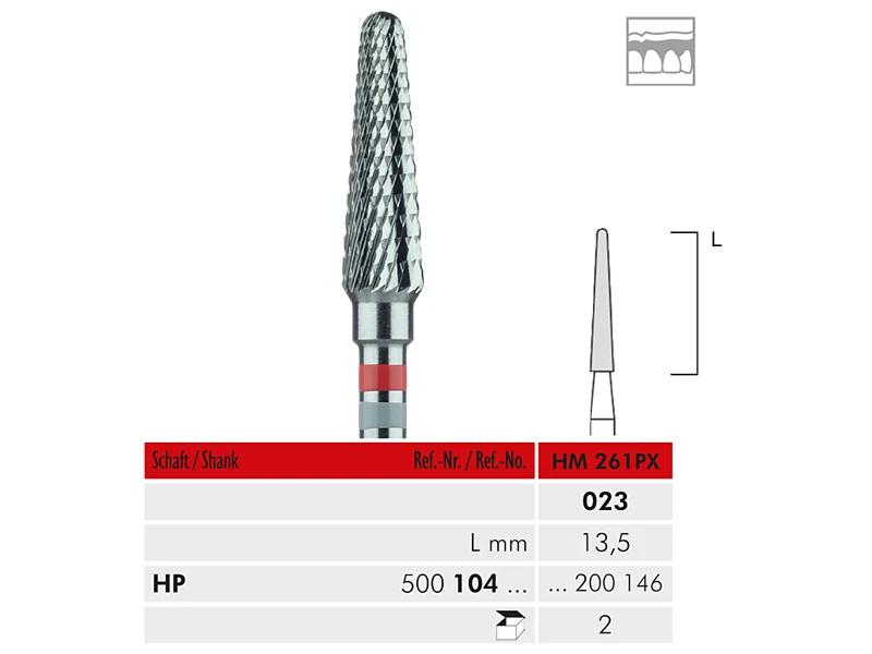 HM 261 PX HP 023 fraise en carbure de tungstène