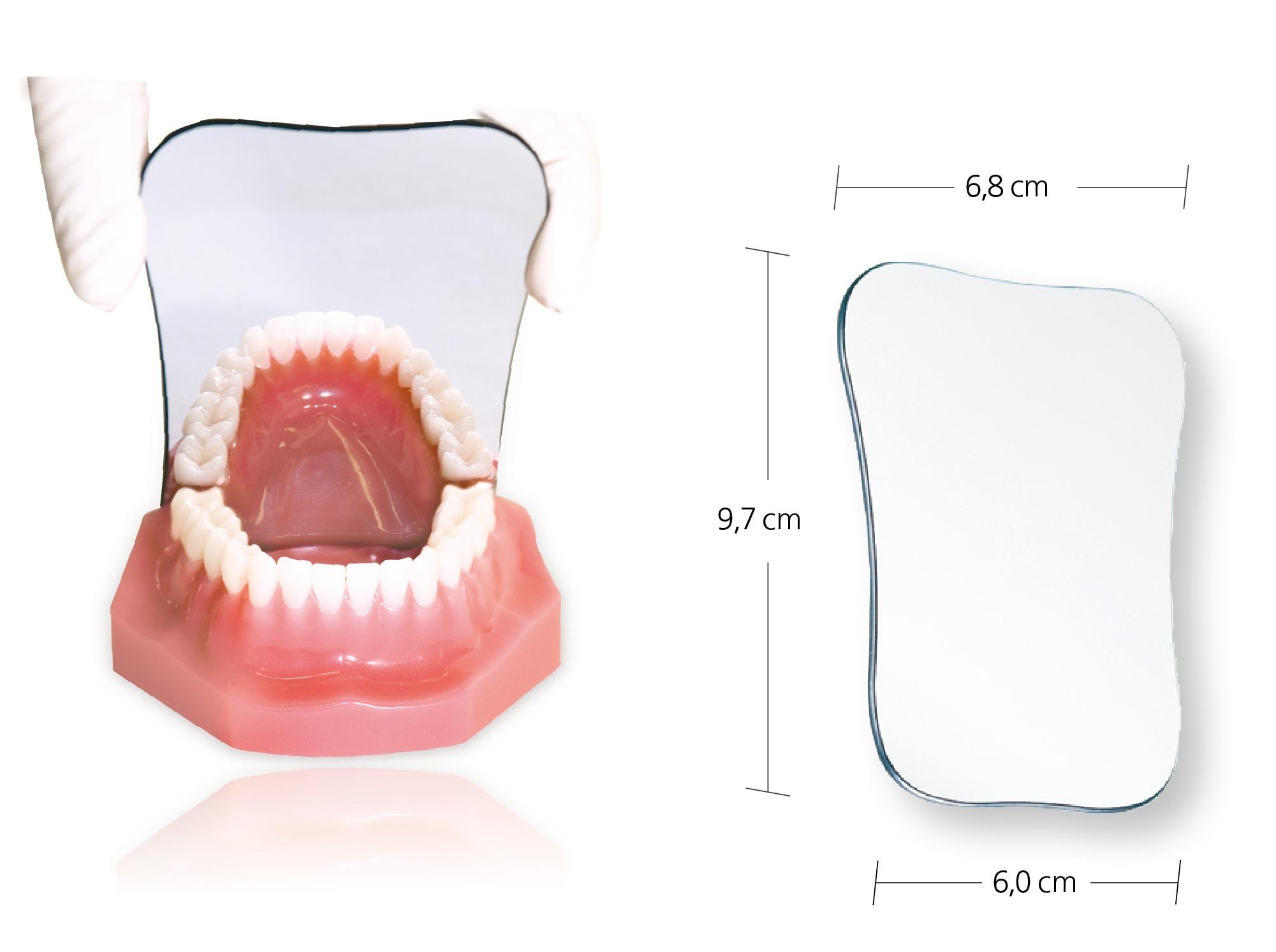 Chrome-plated mirror, occlusal (adult)