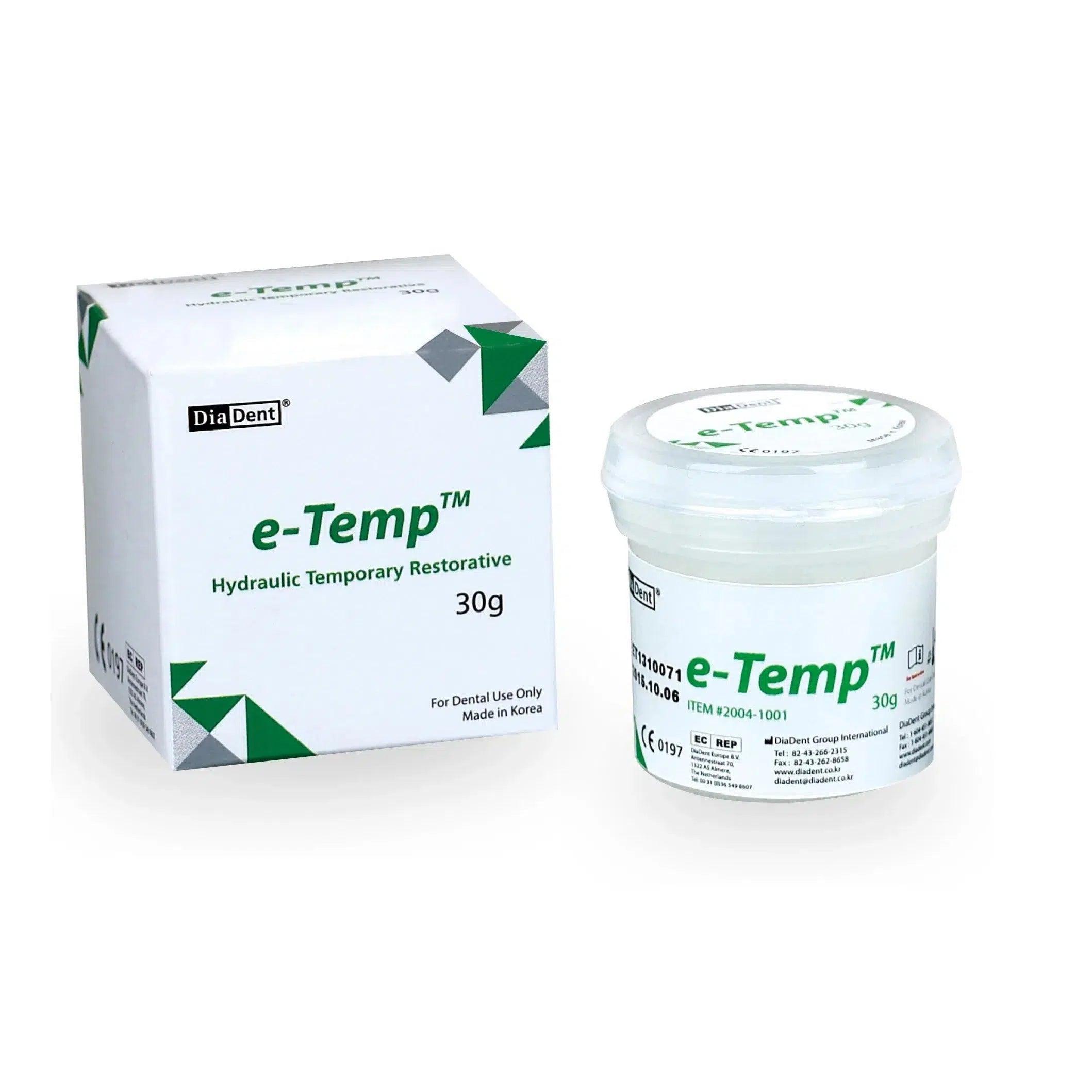 Matériau d'obturation provisoire DiaDent E-Temp blanc (30 g)