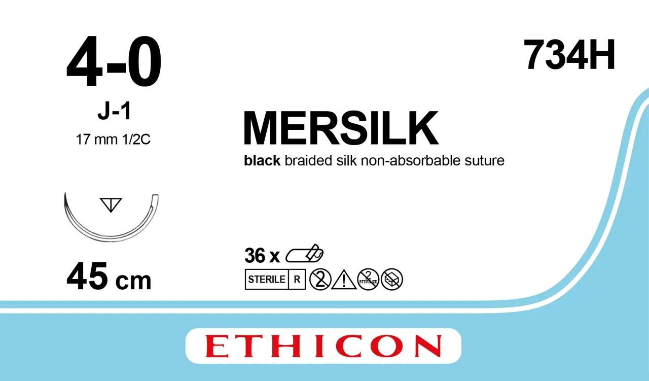 PERMAHAND® suture soie 4-0 coupante 17mm J-1 - 12pces
