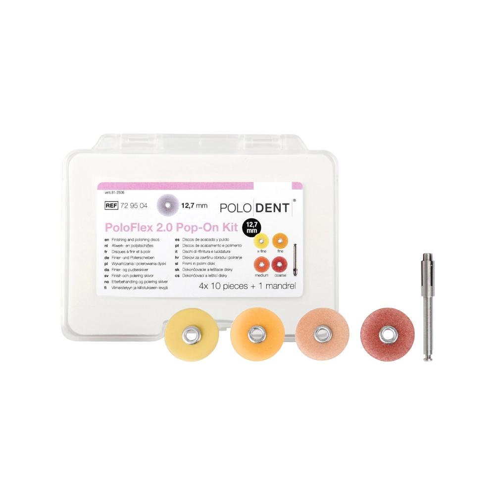 PoloDent PoloFlex 2.0 Pop-On 12,7 mm kit inclus mandrin 40 pcs