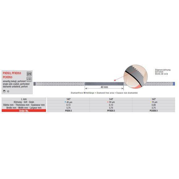 Bande diamantée PXDS3 0,13mm 45µm 10pc