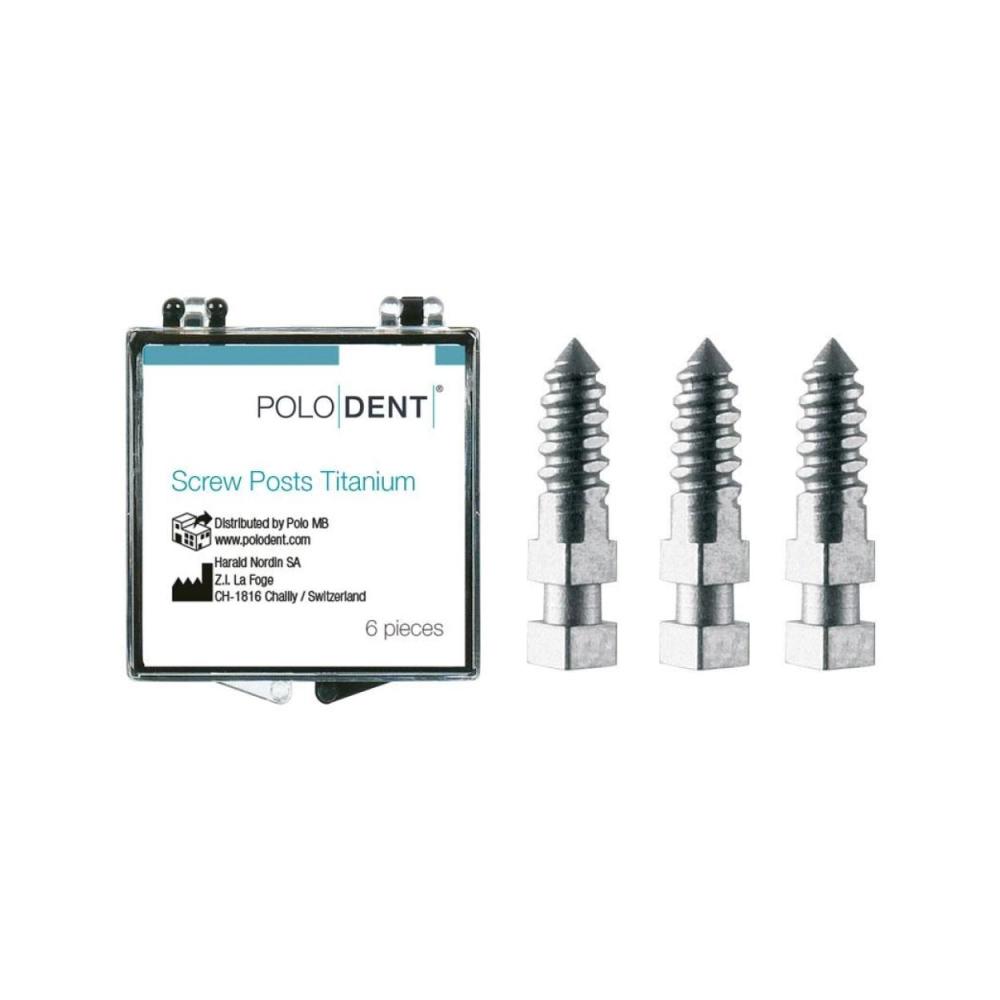PoloDent screw posts titane S-6 6 pcs