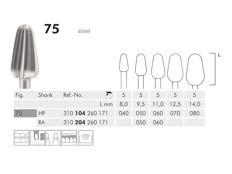 75 instrument en acier