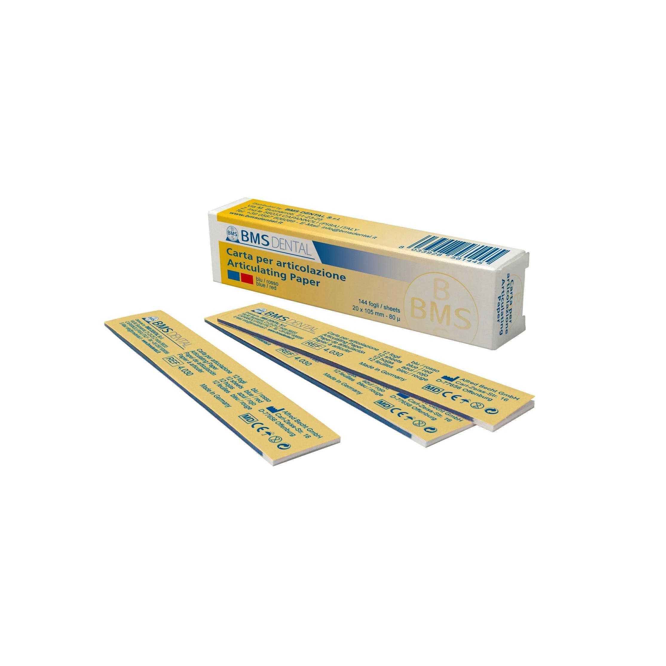 Papier d'articulation 80 µm bleu/rouge 144 feuilles (12 x 12 pcs)
