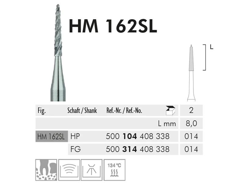 HM 162 SL fraise en carbure de tungstène chirurgic