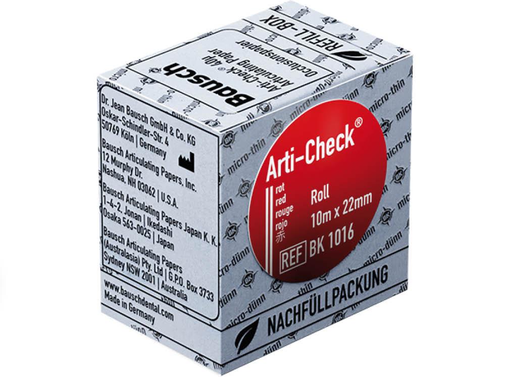 Arti-Check® papier d'occlusion 40µm rouleau micro-fin en boîte de recharge recto-verso 22mmx10m - ro