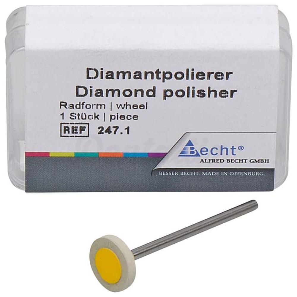 Polissoir diamanté en forme de flamme HP à grain fin (4 x 13 mm)