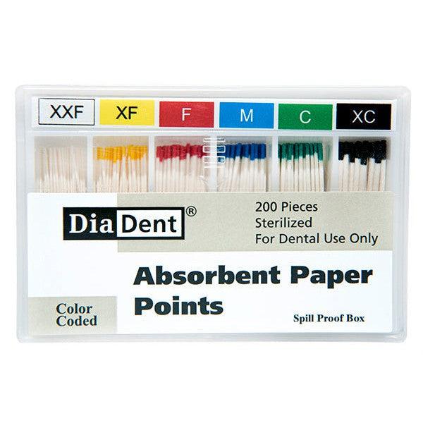 Pointes papier DiaDent non graduées, pointes accessoires