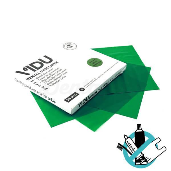 Digues en caoutchouc vertes sans poudre (36 pcs)
