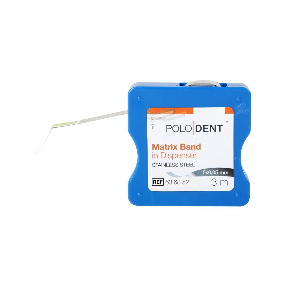 PoloDent Rouleau de matrices en distributeur inox 5x0,05 mm 3 mètres